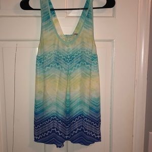 Blue and yellow beach shirt!